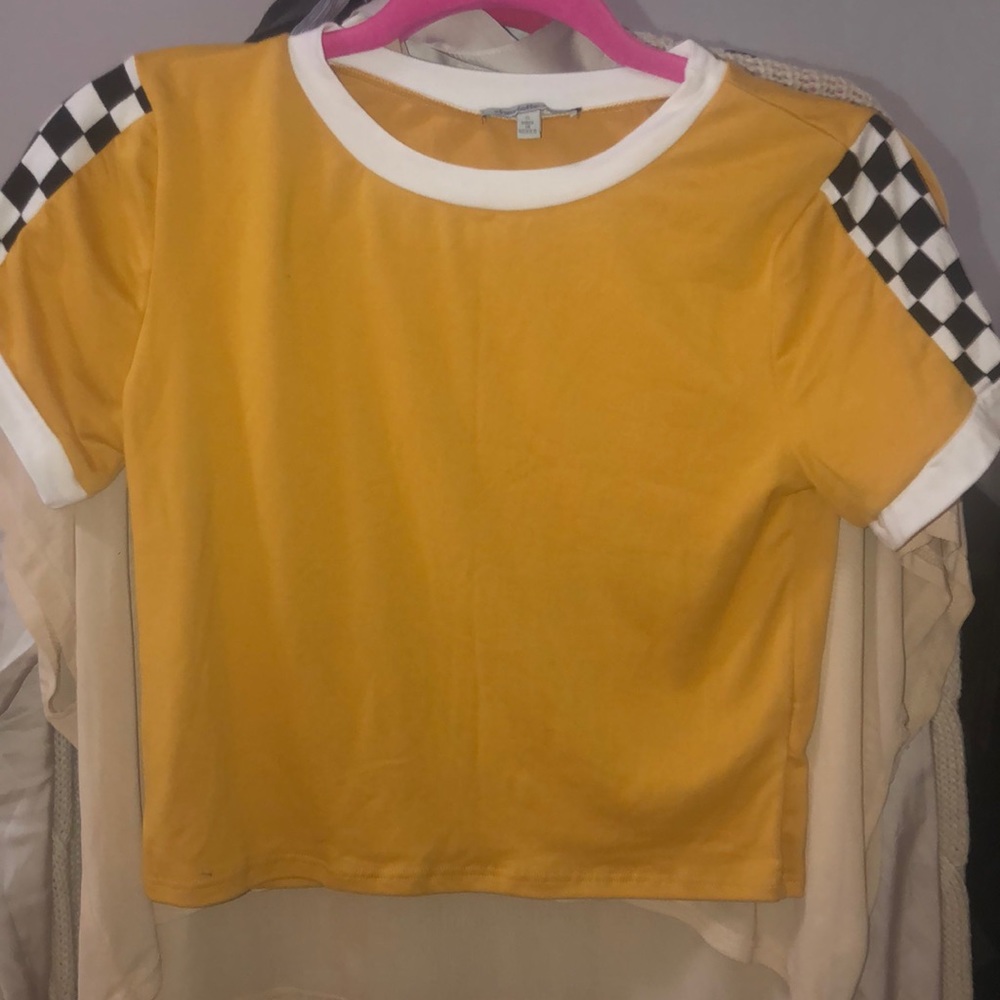 Yellow crop top